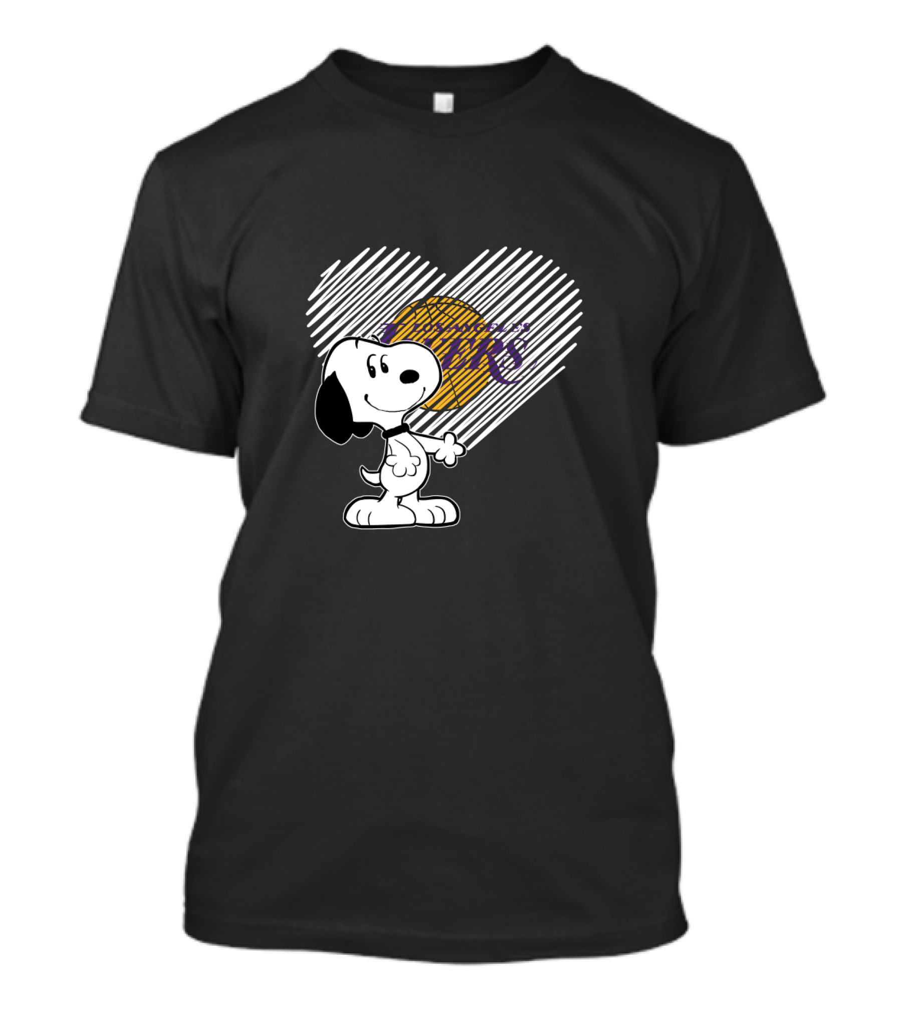 Snoopy Heart Los Angeles Lakers Fan Favorite T-Shirt