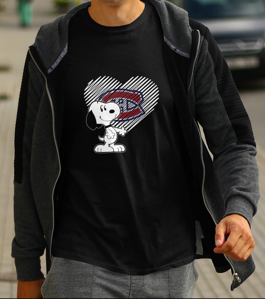 Snoopy Heart Montreal Canadiens Logo Fan T-Shirt