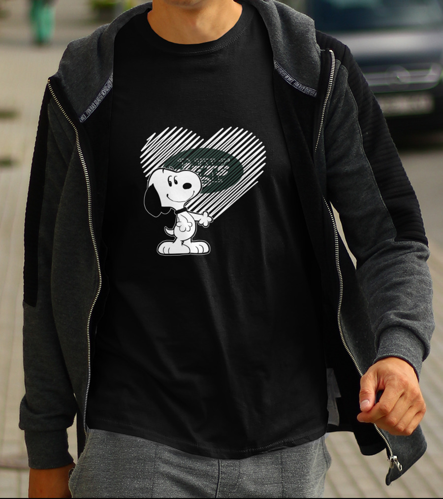 Snoopy Heart New York Jets Football Fans T-Shirt
