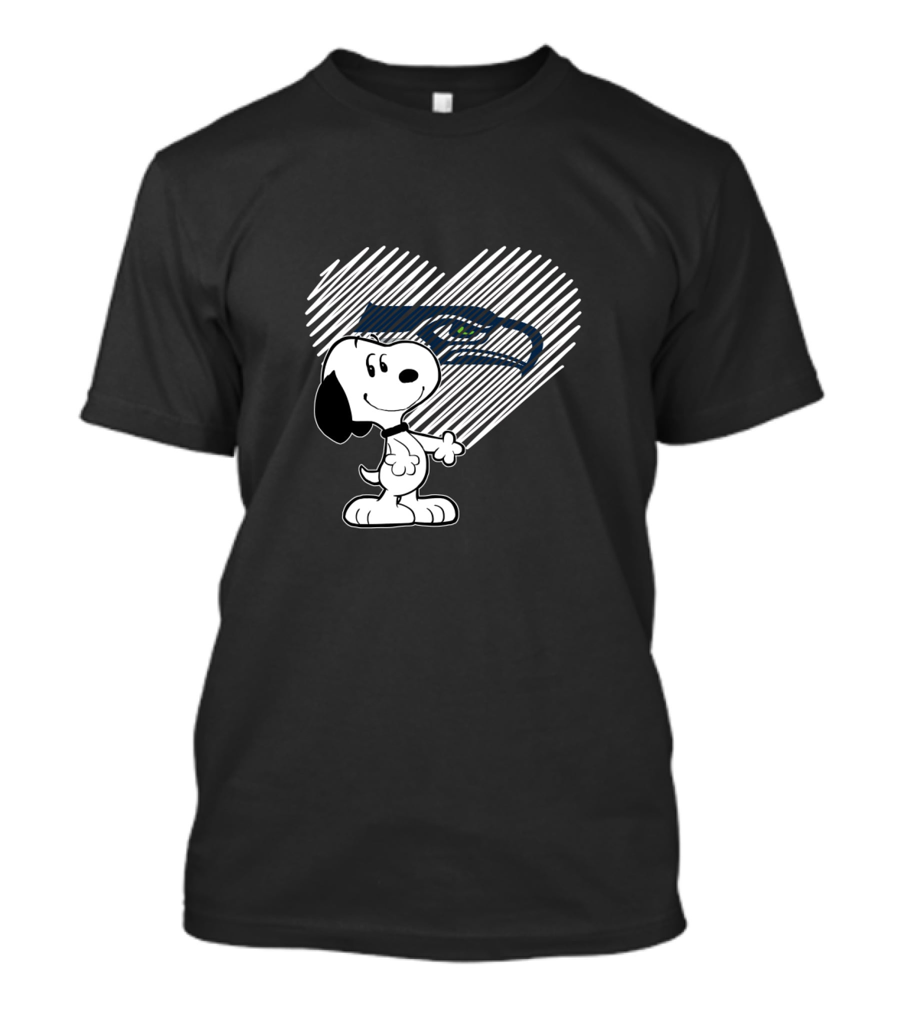 Snoopy Heart Seattle Seahawks Fan Love T-Shirt