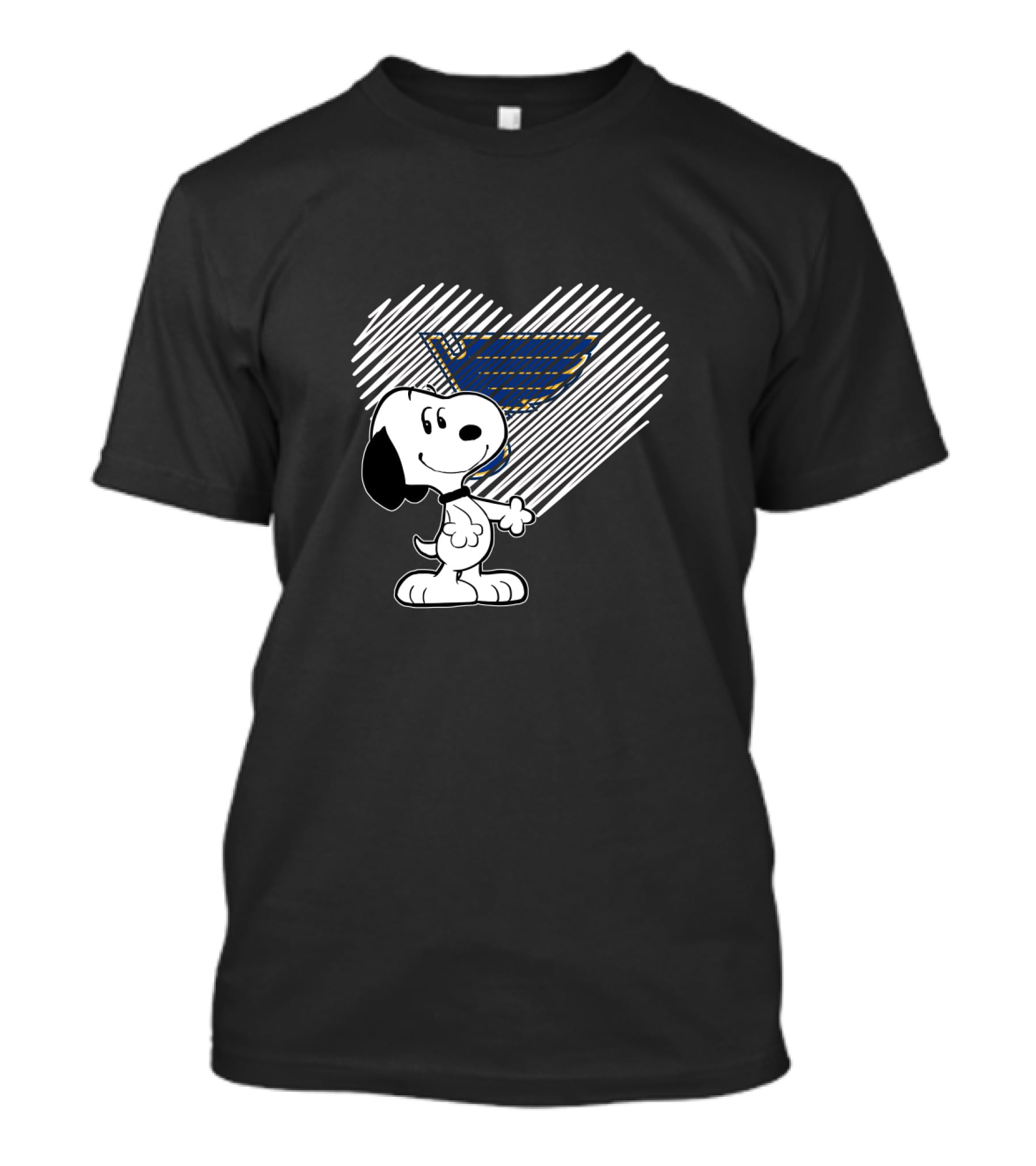 Snoopy Heart With St. Louis Blues T-Shirt