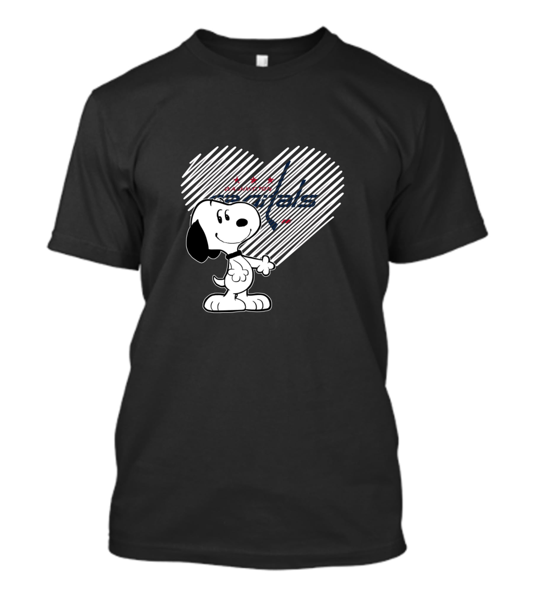 Snoopy Heart Washington Capitals Logo Enthusiast T-Shirt