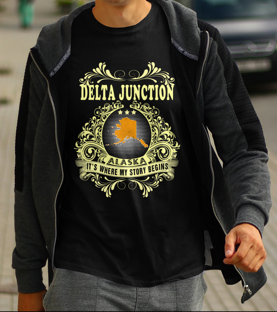 Delta Junction Alaska It's Where My Story Begins Vintage Ornamental T-Shirt