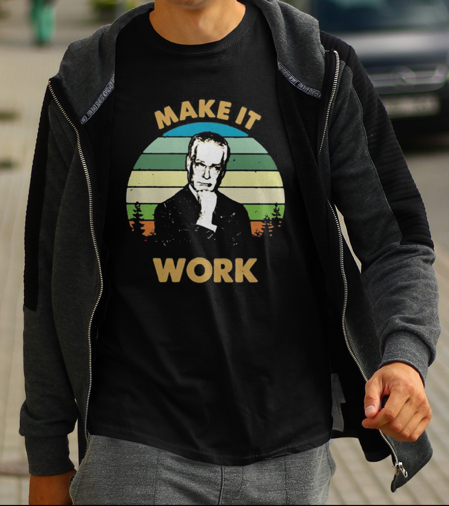 Make It Work Stylized Portrait With Retro T-Shirt