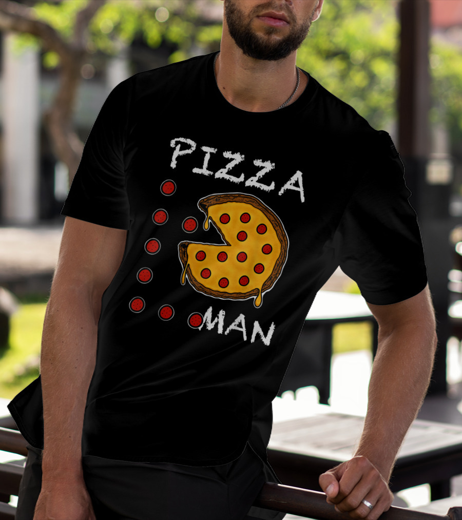 Pizza Man Video Gamer Pizza T-Shirt