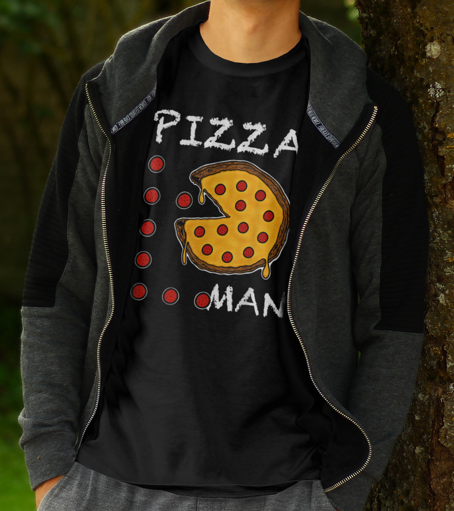 Pizza Man Video Gamer Pizza T-Shirt