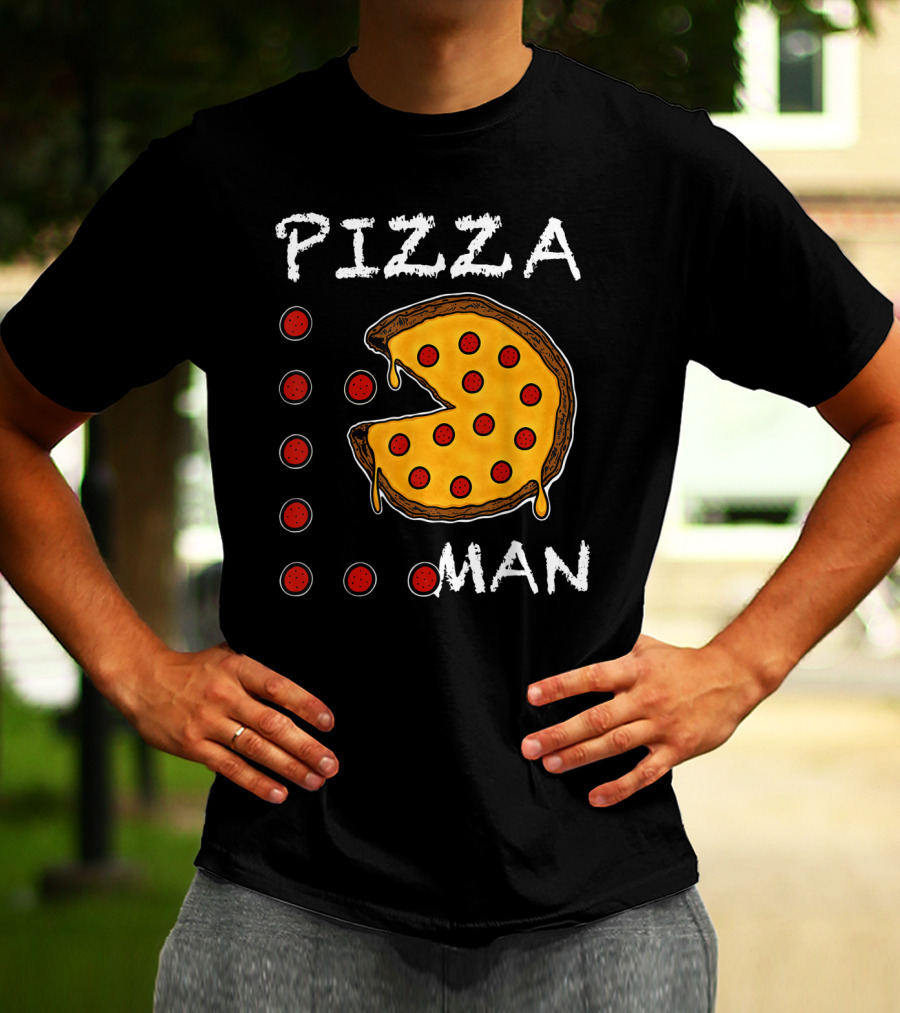 Pizza Man Video Gamer Pizza T-Shirt