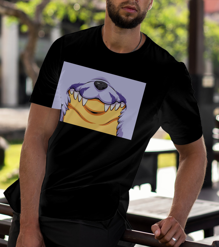 Gabu Mask Anime-Inspired Wolf Face T-Shirt