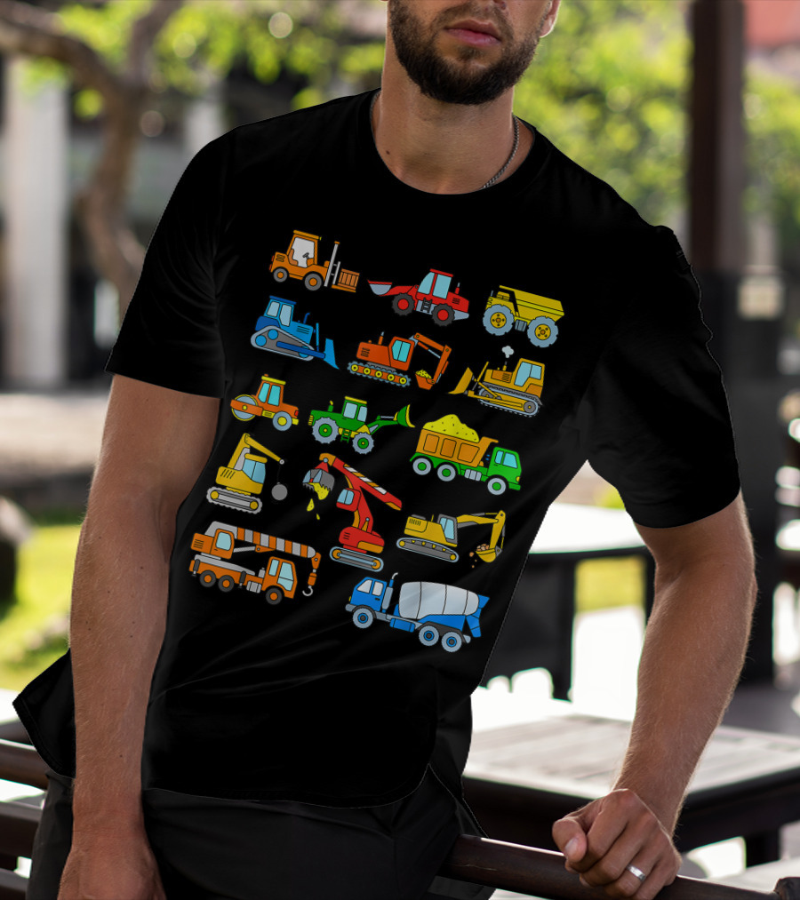 Construction Vehicles And Equipment Collection T-Shirt