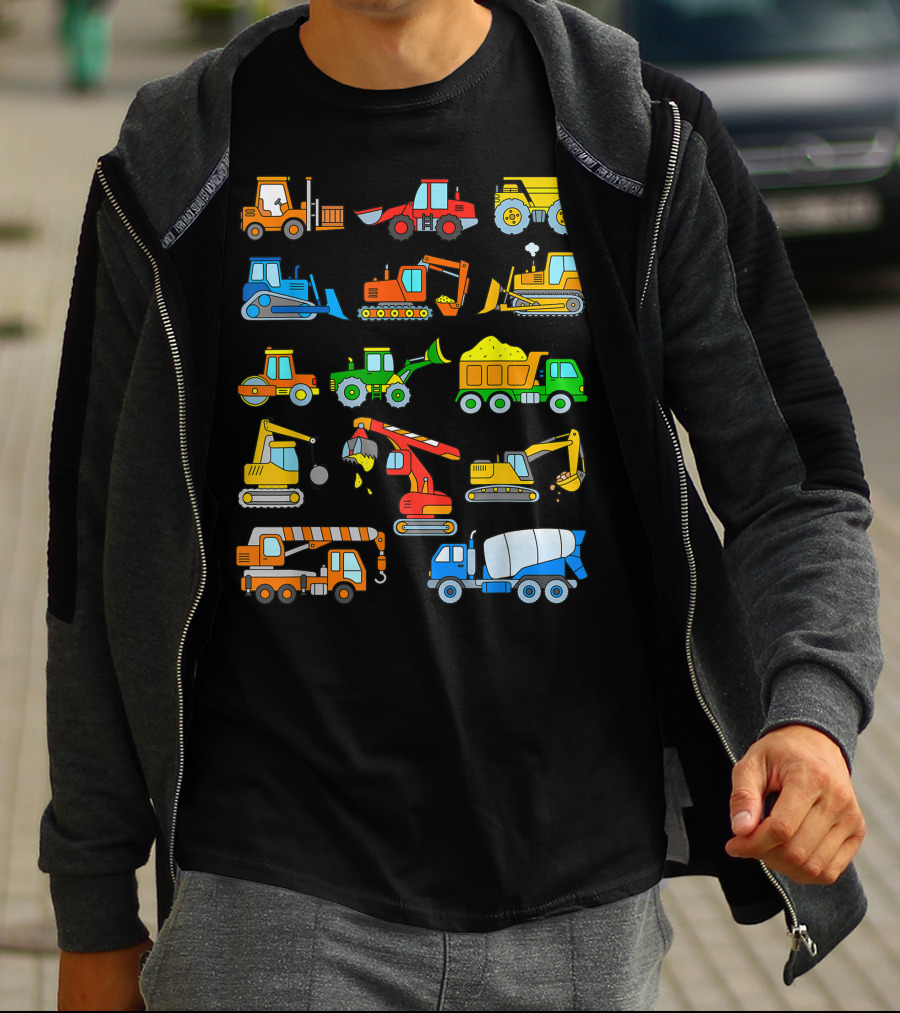 Construction Vehicles And Equipment Collection T-Shirt