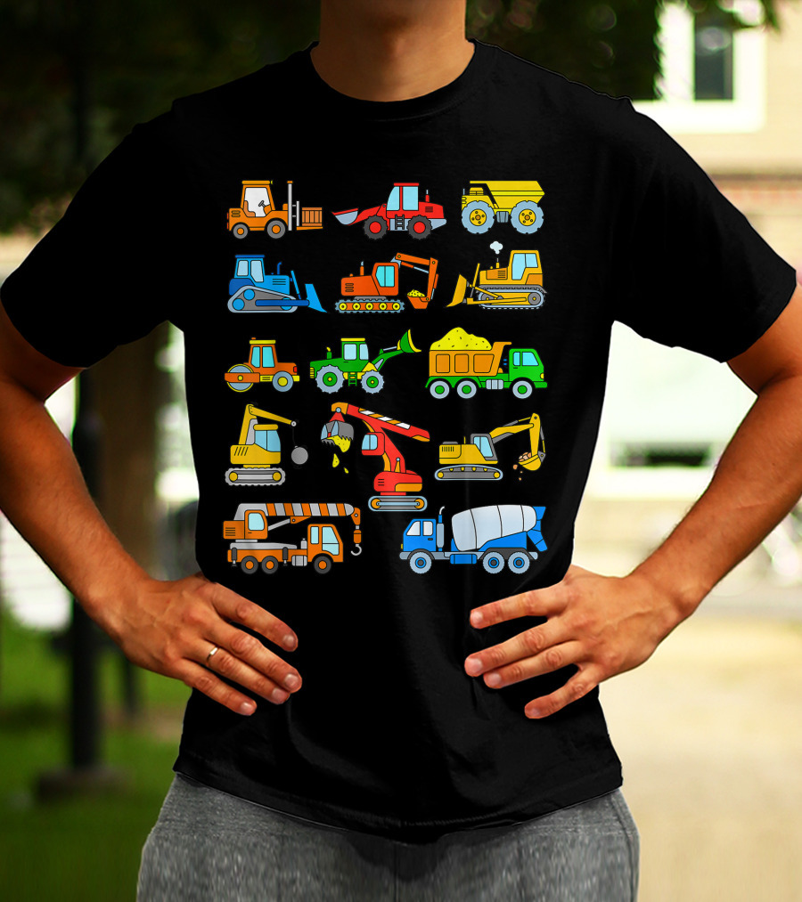 Construction Vehicles And Equipment Collection T-Shirt