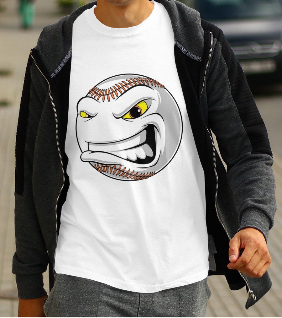 Angry Baseball Face With Fierce Expression T-Shirt