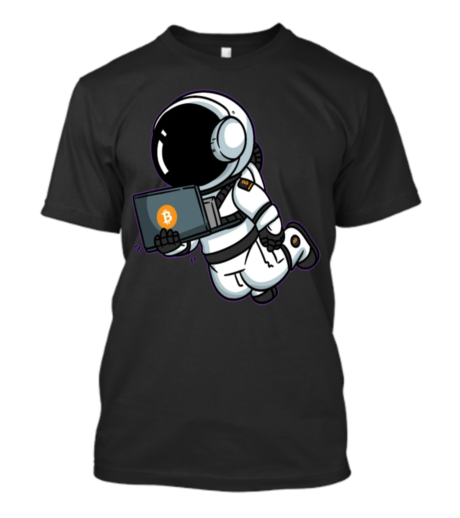 Astronaut Bitcoin To The Moon Crypto Adventure T-Shirt