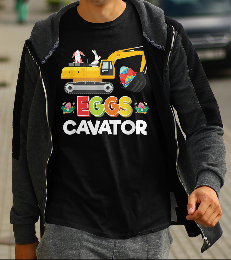 Eggscavator Easter Egg Hunt Bunny Excavator T-Shirt