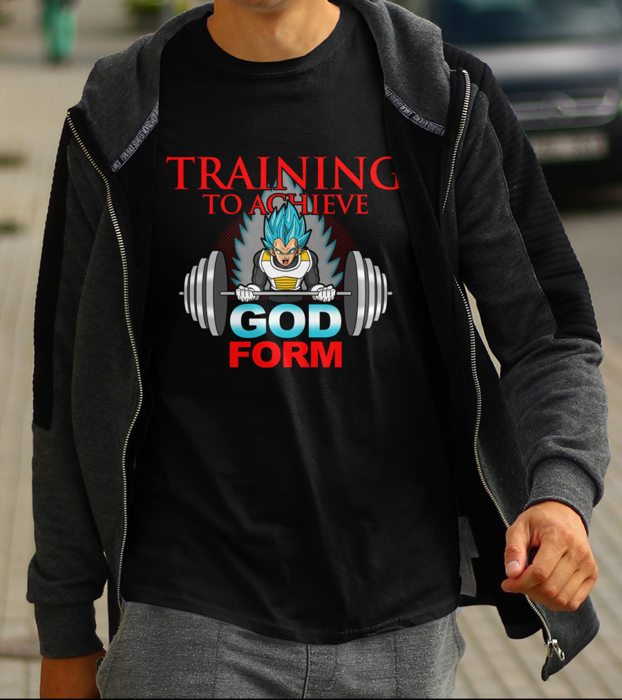 Training To Achieve God Form Weightlifting Warrior T-Shirt