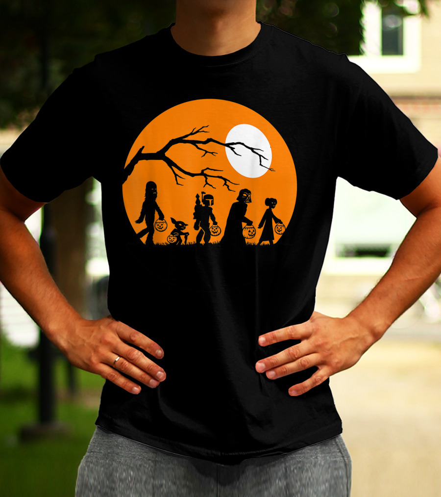 Trick Or Treat Halloween Characters Star Wars T-Shirt