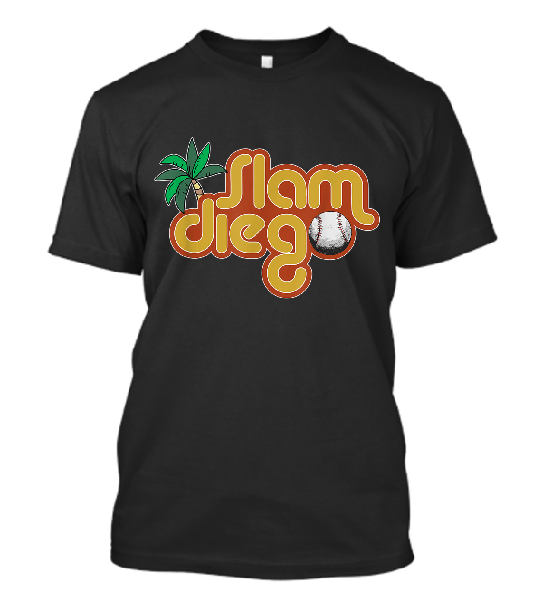 Slam Diego Baseball Palm Tree Baseball T-Shirt