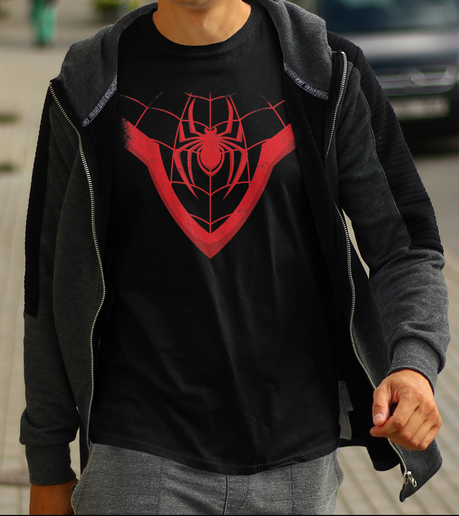 Miles Morales Spider Logo Halloween Man T-Shirt