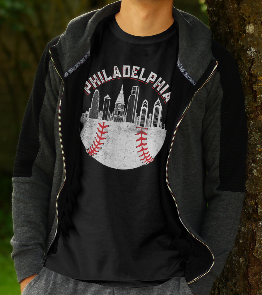 Philadelphia Skyline Baseball T-Shirt