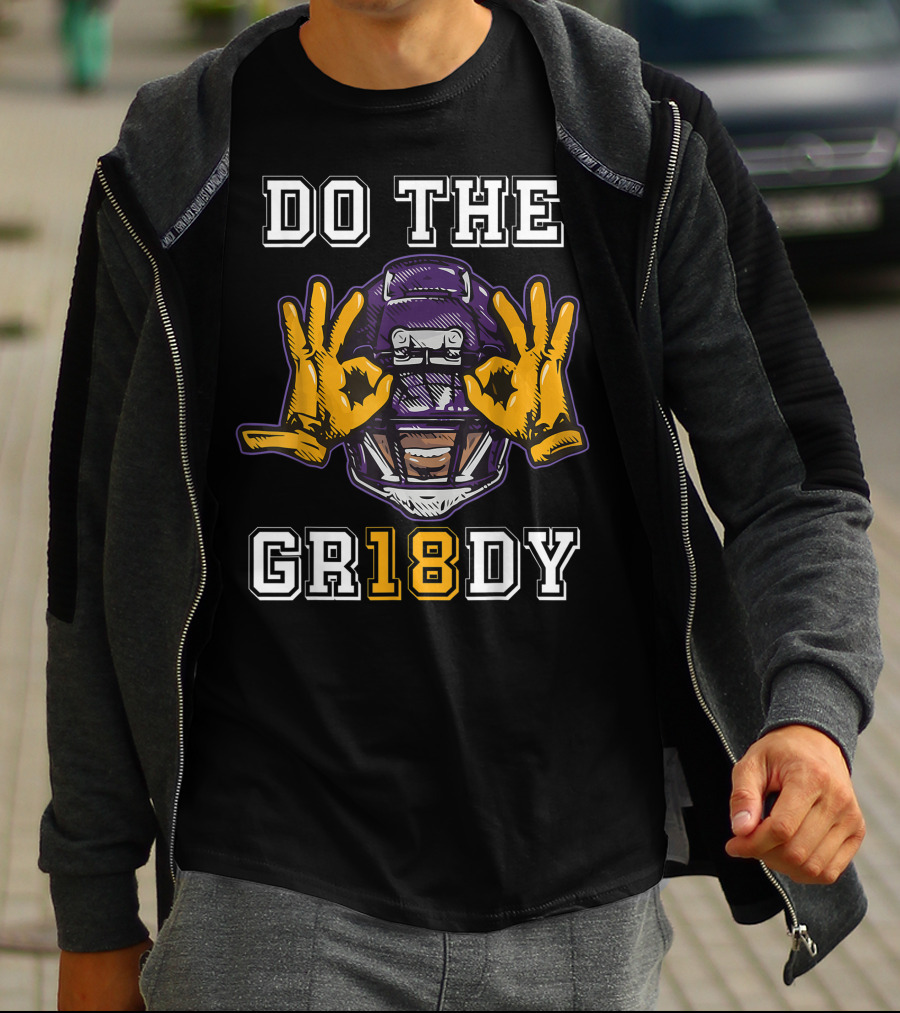 DO THE GRIDDY 18 Football Helmet Hands Gesture T-Shirt