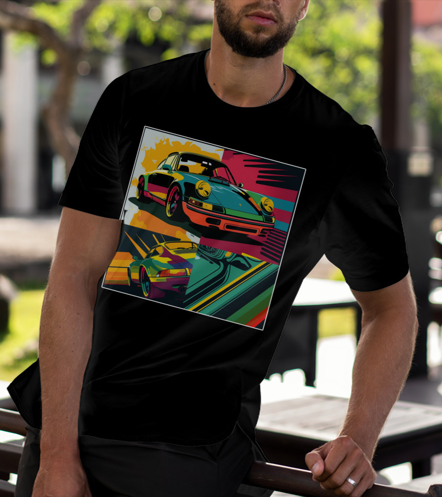 Porsche 911 Vibrant Neon Pop T-Shirt