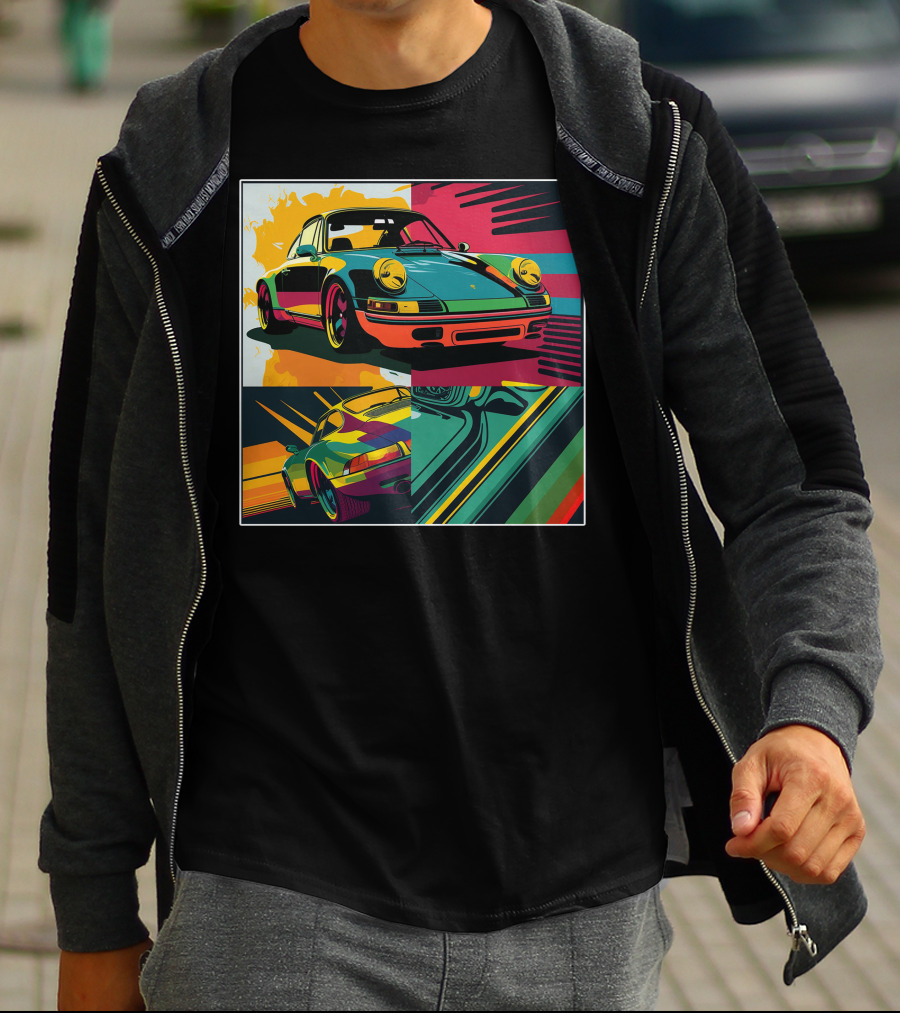 Porsche 911 Vibrant Neon Pop T-Shirt