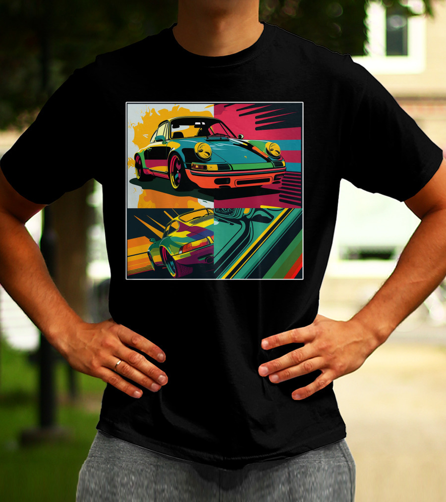 Porsche 911 Vibrant Neon Pop T-Shirt