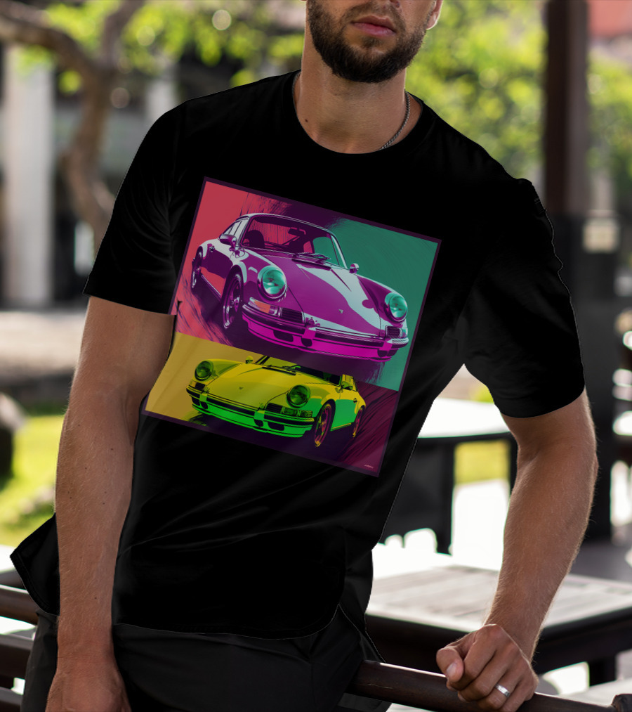 Porsche 911 Pop Art Style Retro Colorful T-Shirt