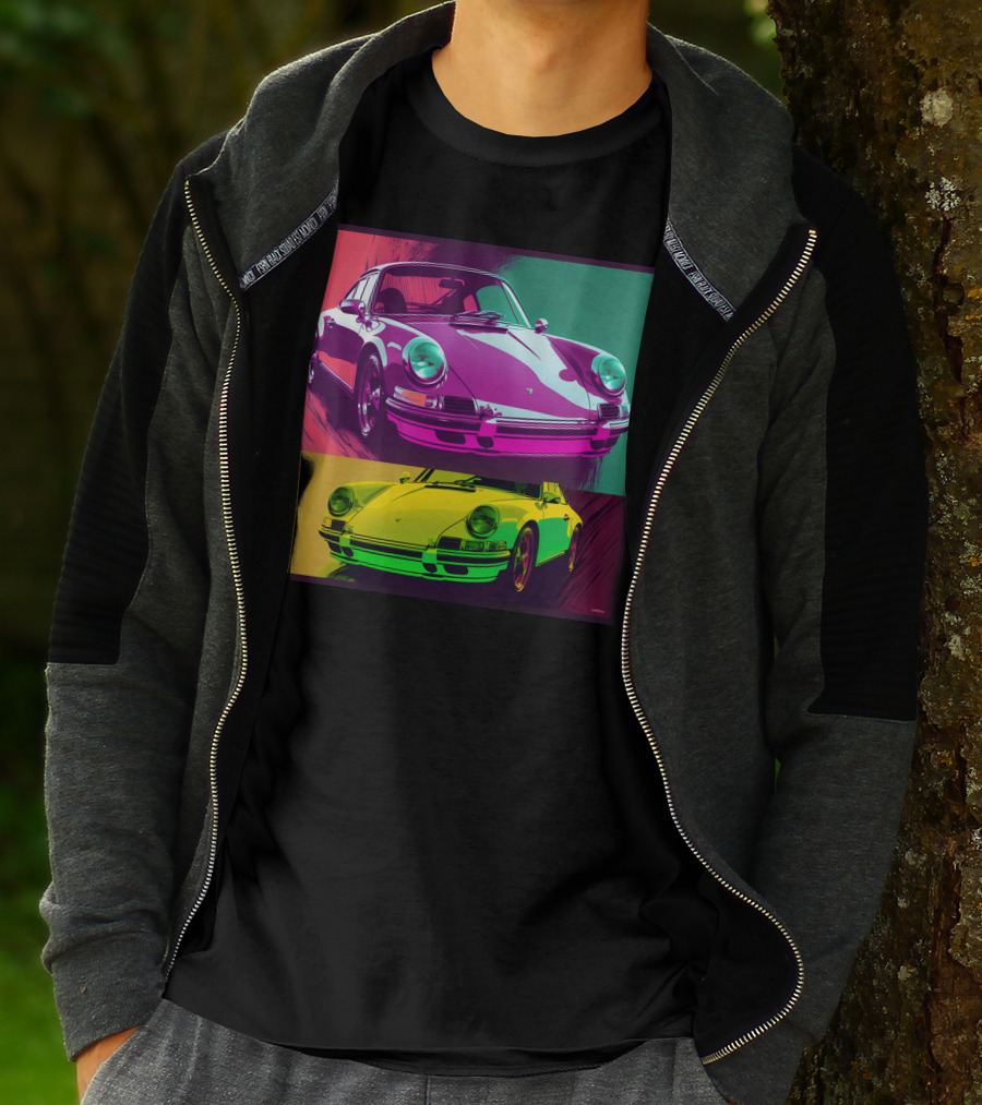 Porsche 911 Pop Art Style Retro Colorful T-Shirt