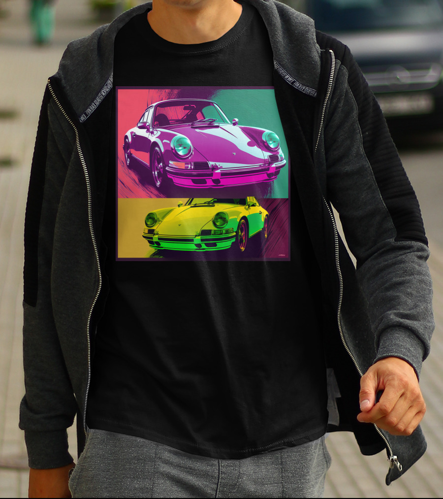 Porsche 911 Pop Art Style Retro Colorful T-Shirt