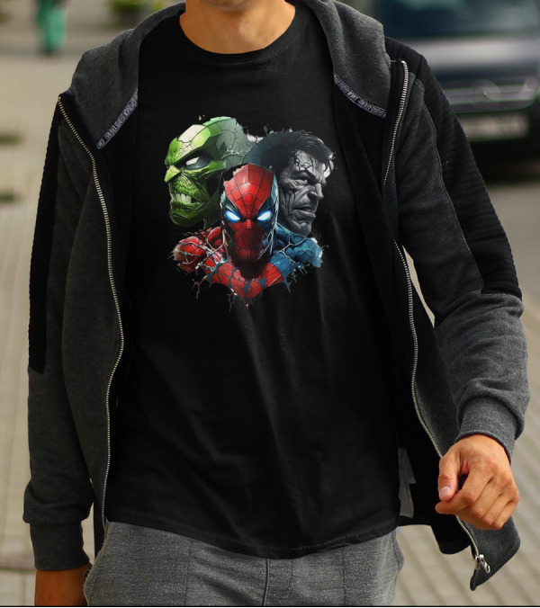 The Avengers Spider-Man Hulk Wolverine Trio T-Shirt