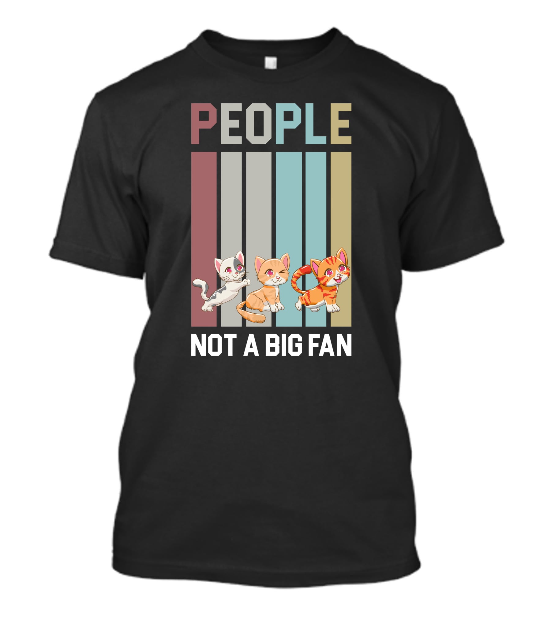 PEOPLE NOT A BIG FAN CAT CAT CAT T-Shirt