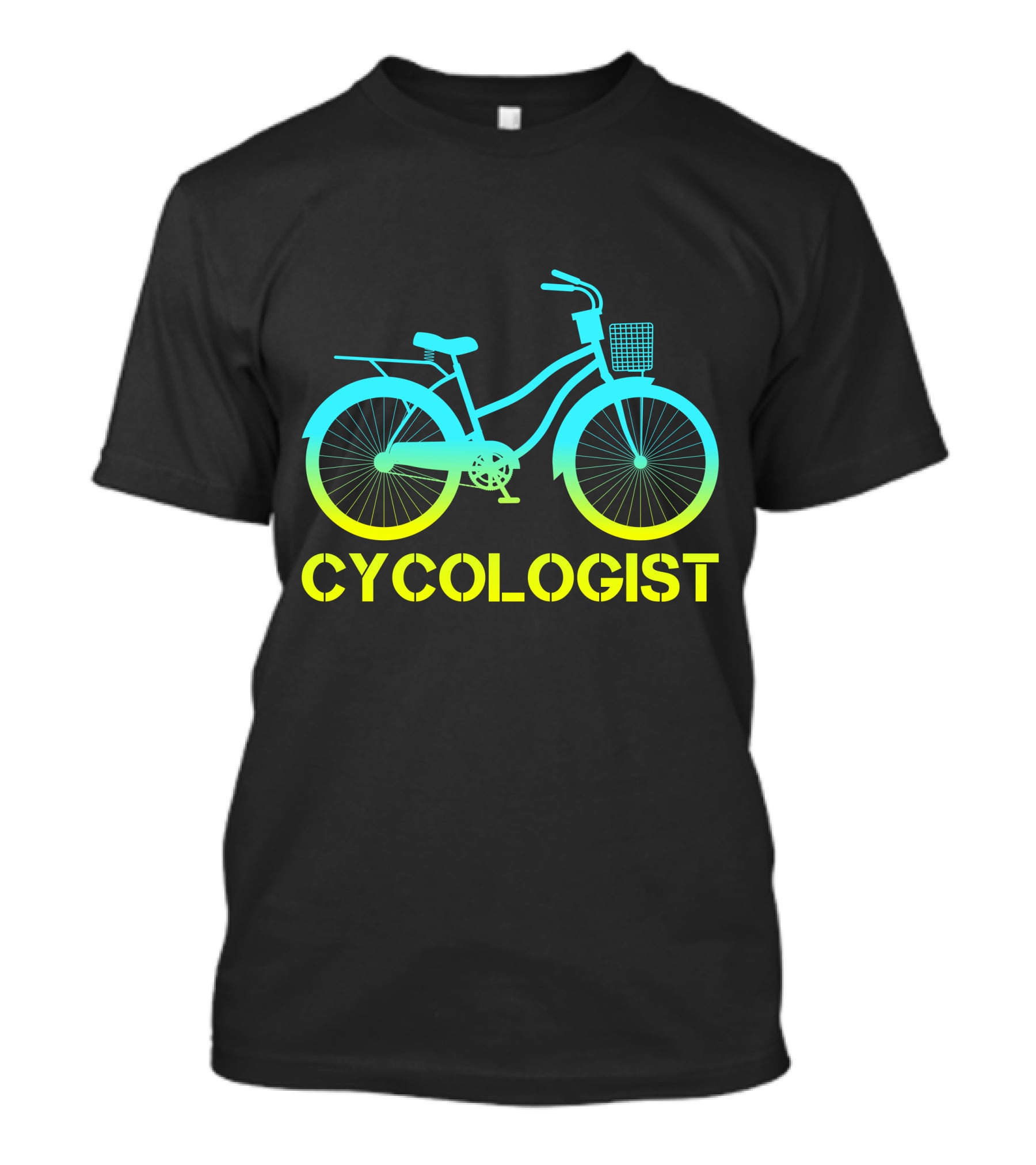 CYCOLOGIST Bicycle With Gradient Colors T-Shirt