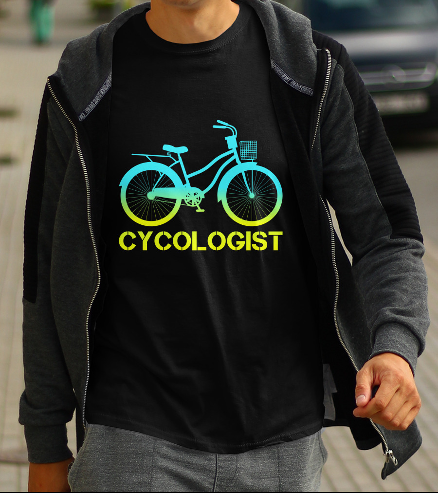 CYCOLOGIST Bicycle With Gradient Colors T-Shirt