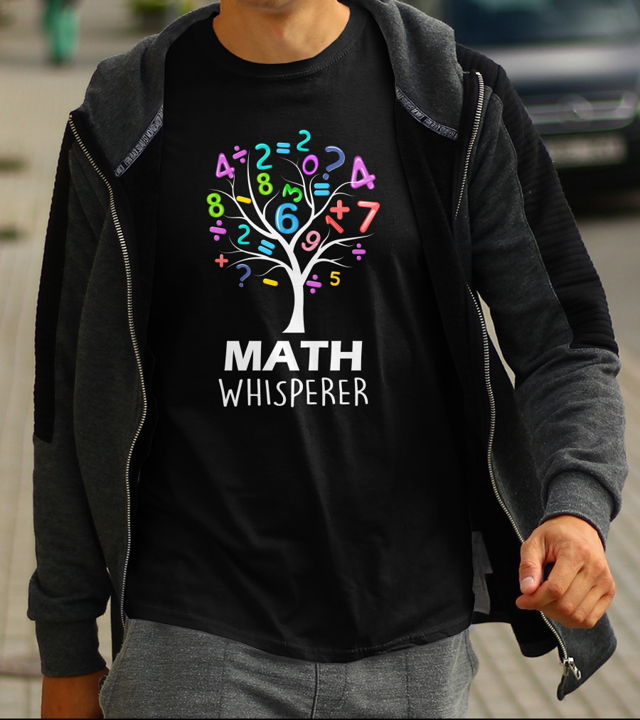 MATH WHISPERER Numerals And Symbols Tree T-Shirt