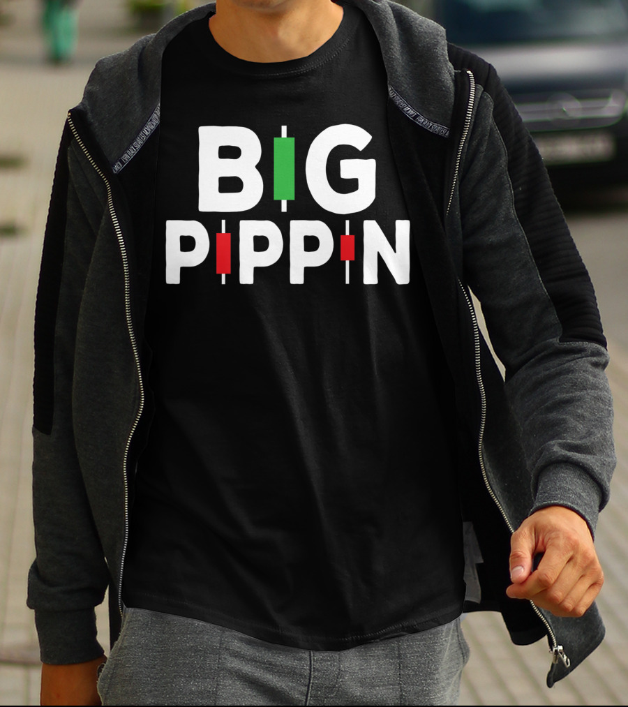 Big Pippin Stock Day Trader Trading Forex Investor Candlestick Chart Graphics T-Shirt
