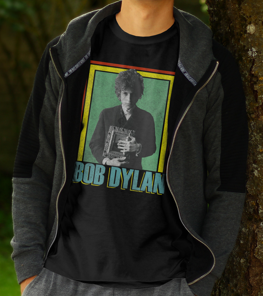 Bob Dylan Holding Framed Picture T-Shirt