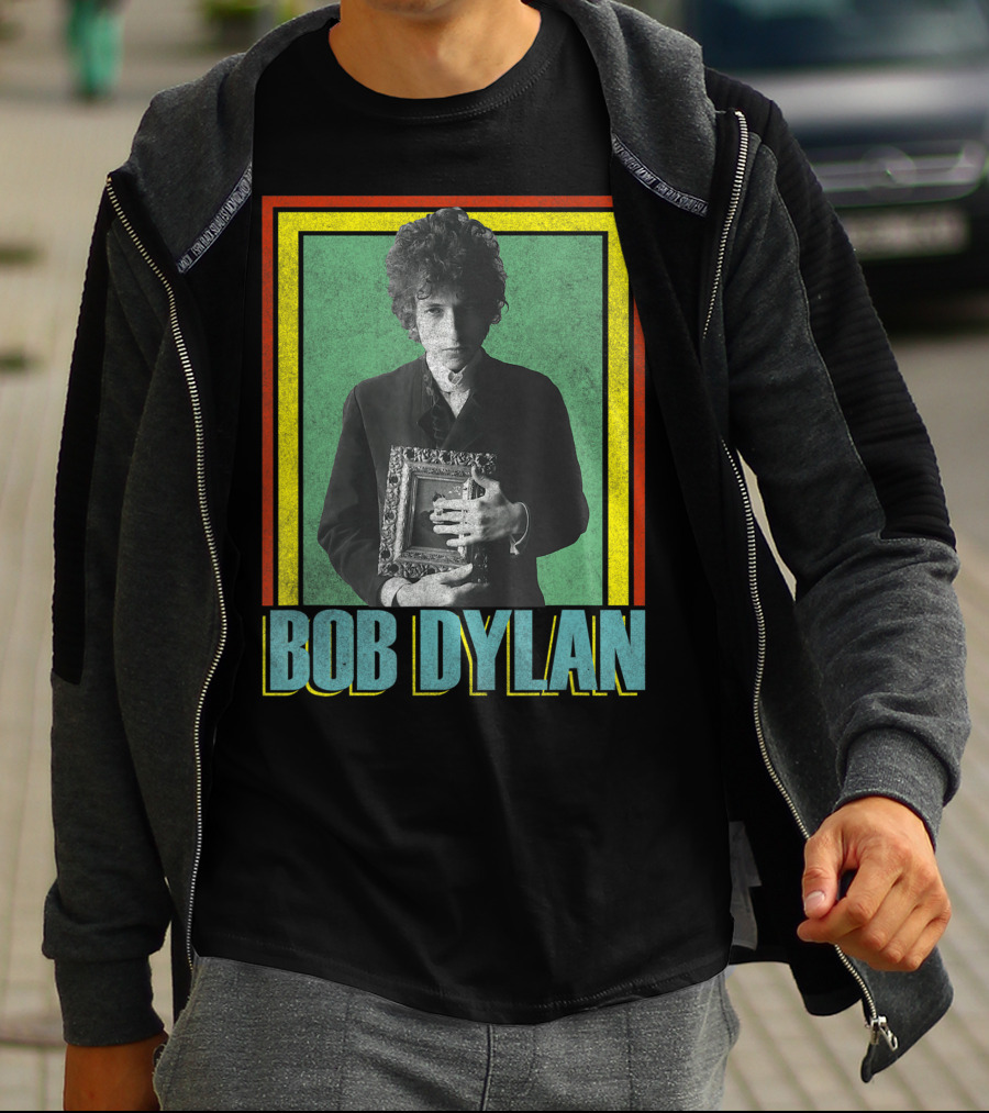 Bob Dylan Holding Framed Picture T-Shirt