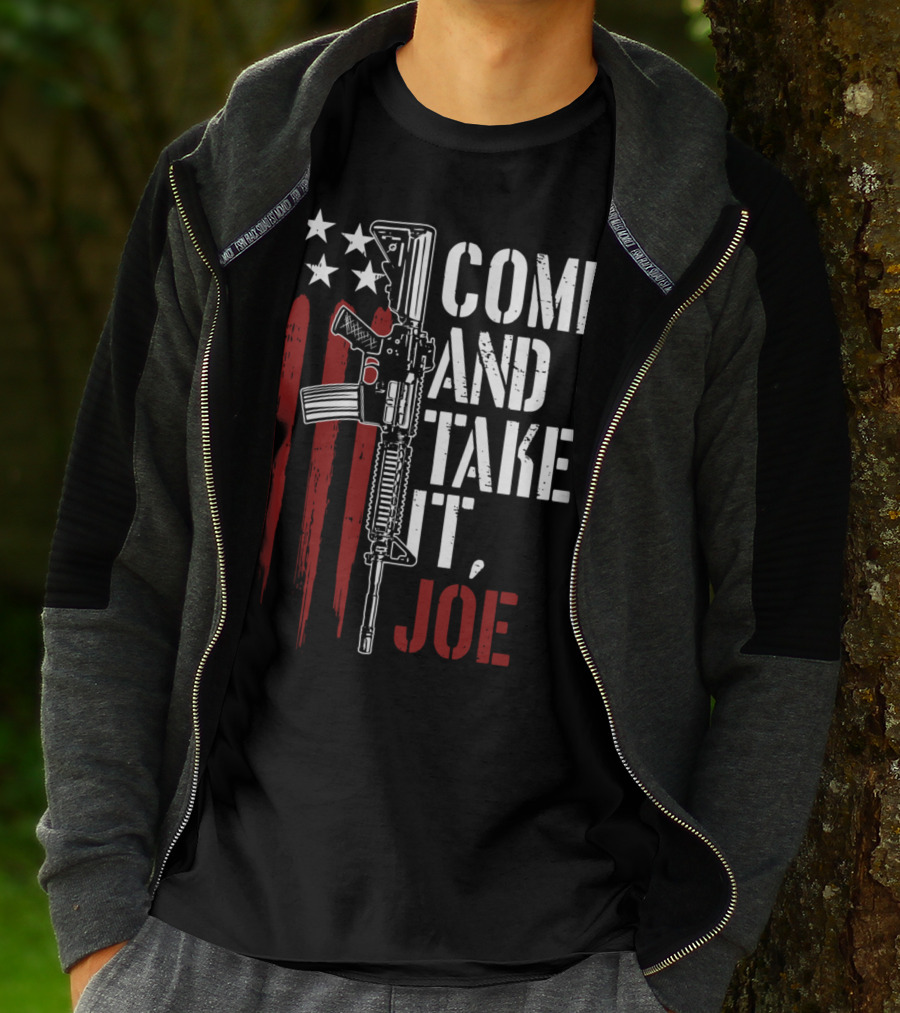 Come And Take It Joe AR15 American Flag Gun Rights T-Shirt
