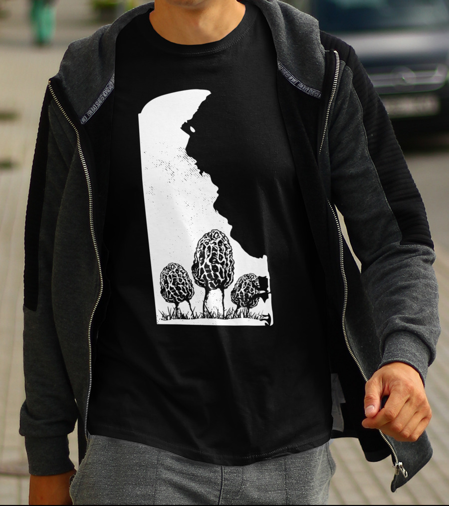 Delaware Morel Mushroom Hunting Foraging Shrooming Hunter Exploration T-Shirt