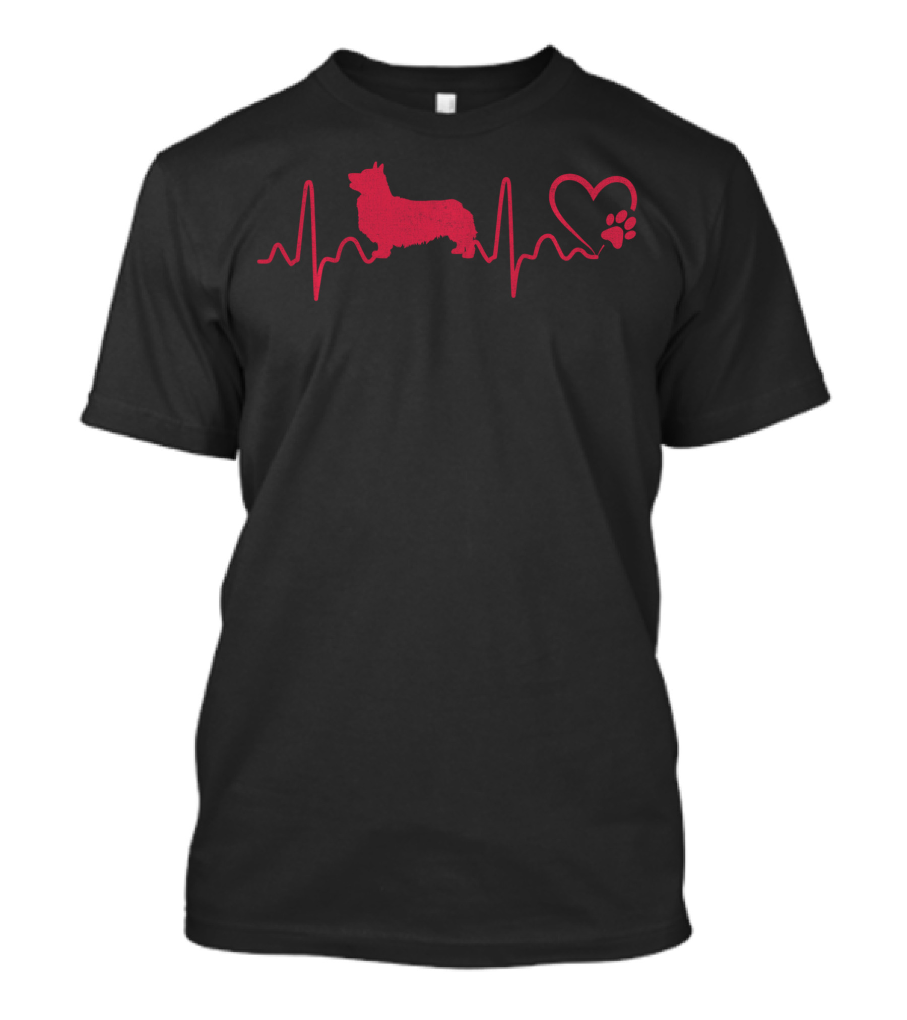 Dogs 365 Corgi Heartbeat Animal Rescue Lifeline T-Shirt