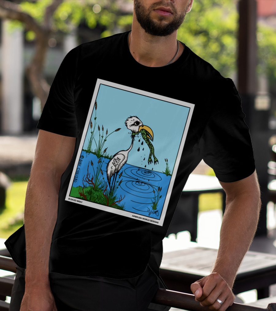 Dont Give Up Frog Bird Inspirational Cartoon By Airbrush World T-Shirt