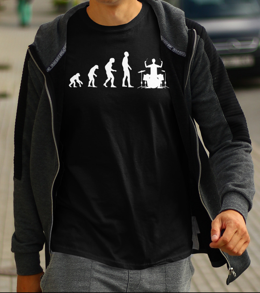Drummer Evolution Drum Band Journey T-Shirt