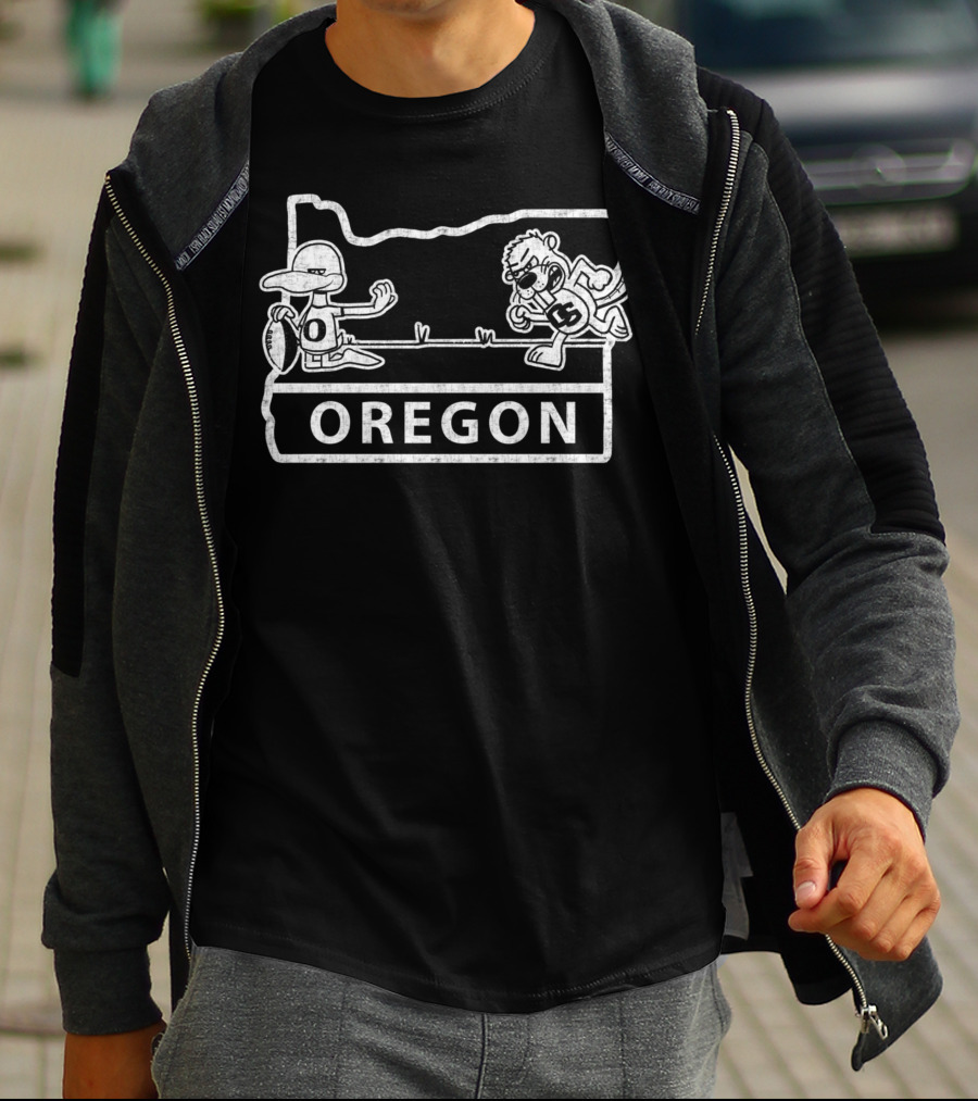 Oregon Ducks Beavers Rivalry College Football Showdown T-Shirt