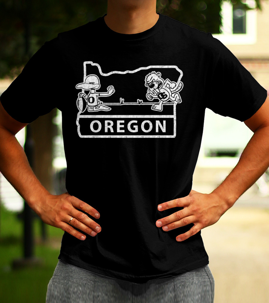 Oregon Ducks Beavers Rivalry College Football Showdown T-Shirt