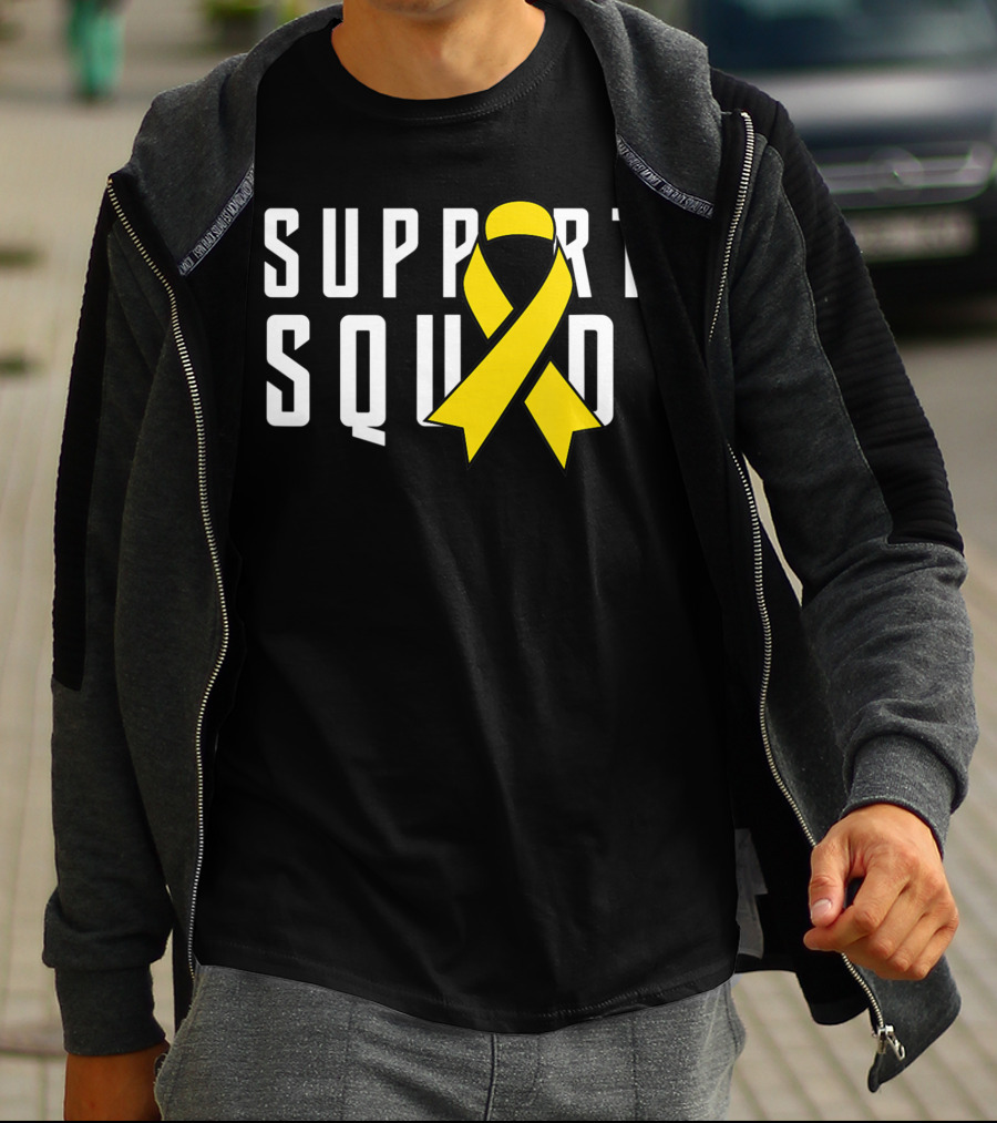 Support Squad Yellow Ribbon Endometriosis Awareness T-Shirt