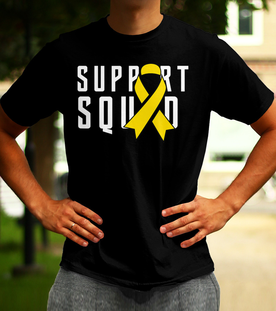 Support Squad Yellow Ribbon Endometriosis Awareness T-Shirt