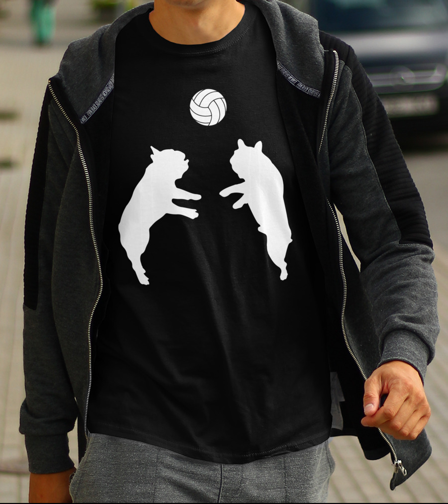 Frenchie Volleyball French Bulldog Playing Ball T-Shirt