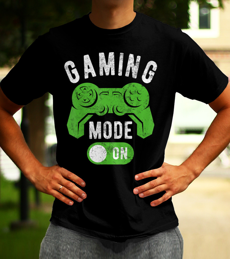 Gaming Mode On Gamer Life Cool Gamer Controller T-Shirt
