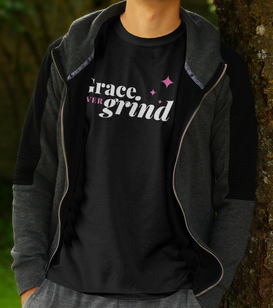 Grace Over Grind Christian Stars And Elegance T-Shirt